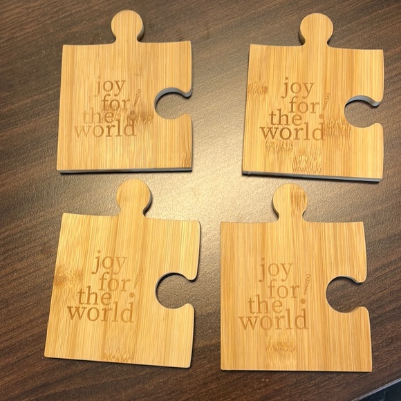Bamboo wood coasters - Picture 1 of 3